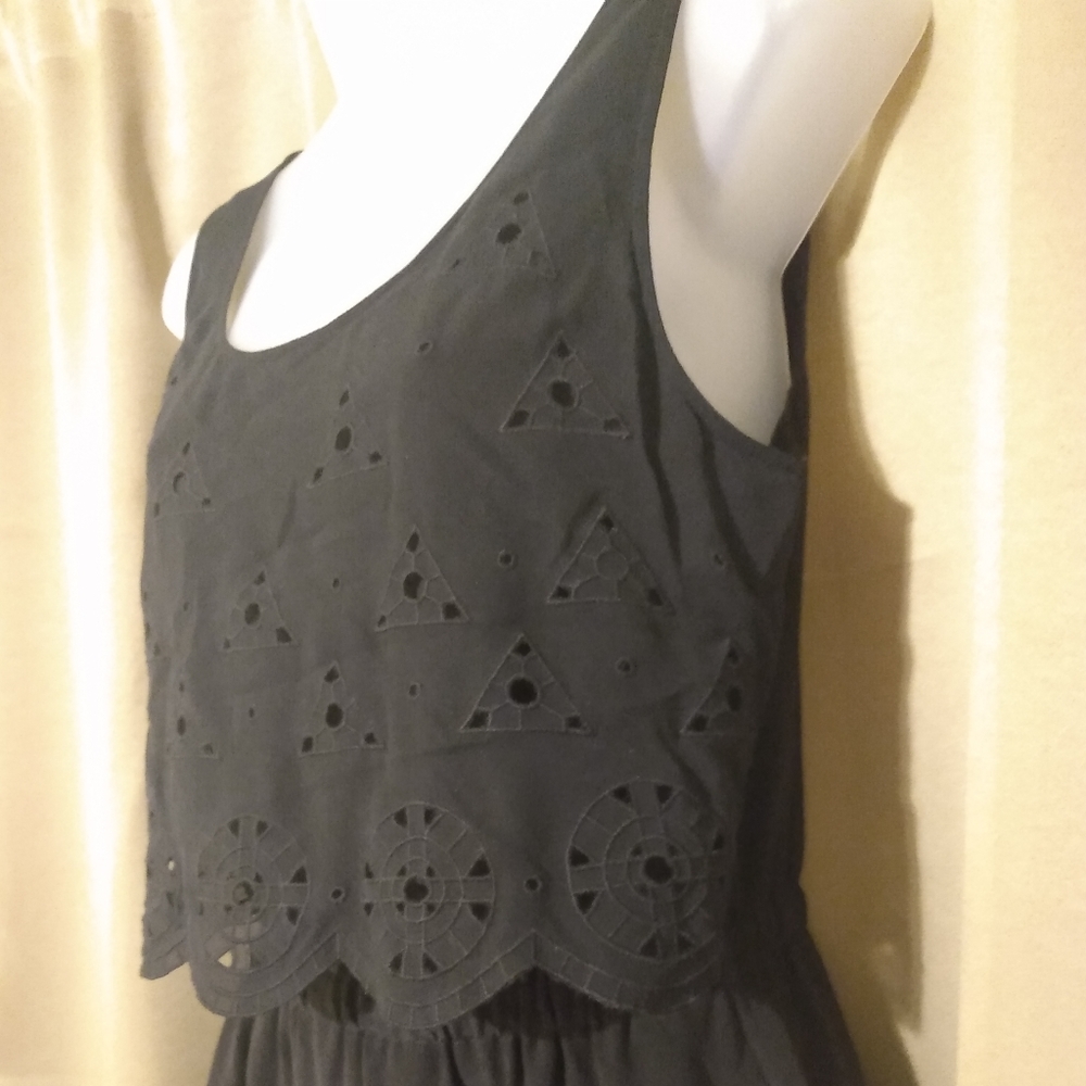Broadway & Broome Silk Dress with a Overlay Top